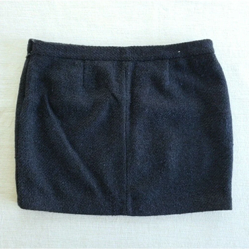 Gap Wool Blend Skirt Womens 10 Navy Blue Mini Lined Career Casual Academia Twee